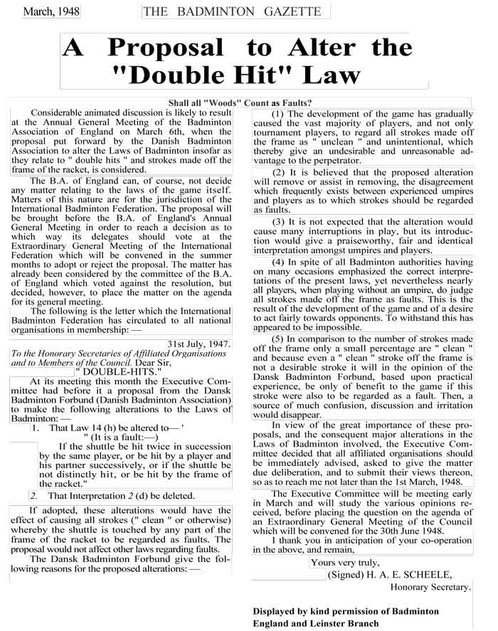 Double Hit Law