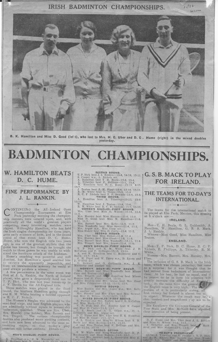 Irish Open Championships of 1921 