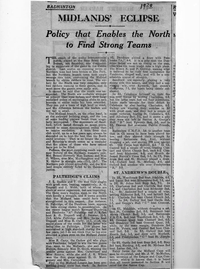 Press Report from 1938